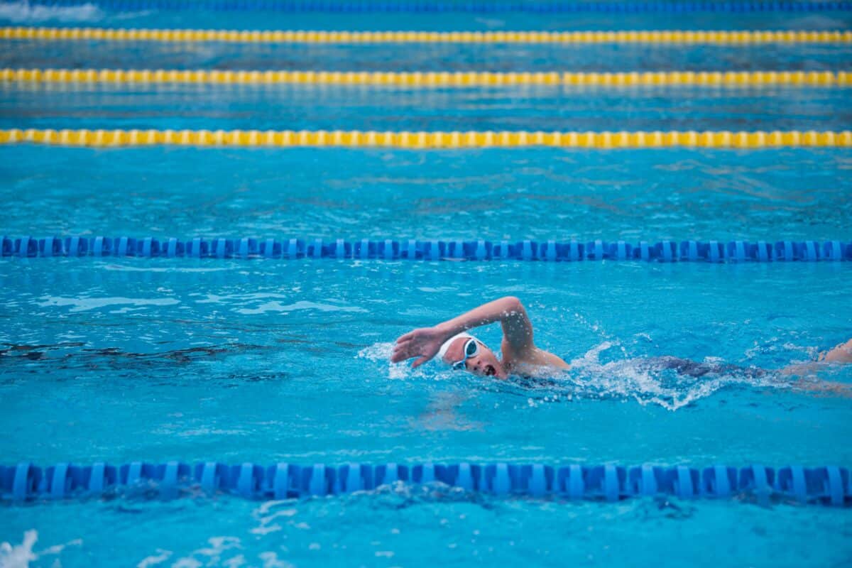 Gifts for swim coaches - Lone swimmer in a pool